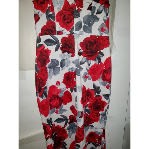 A Sweet Storm Women's Maxi Dress Bodycon Sleeveless Large Floral Pattern Size M - Picture 10 of 14